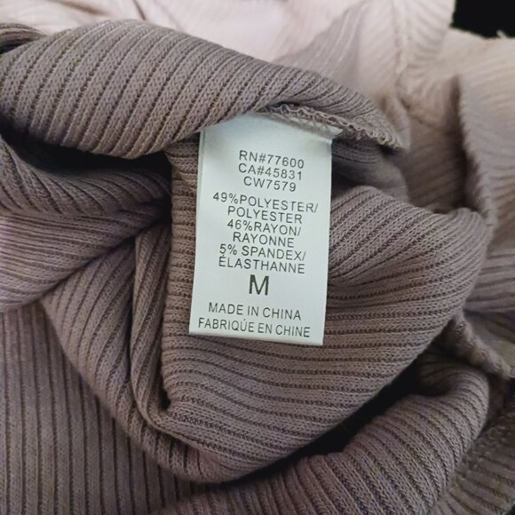 NEW Chaser Ribbed Pullover Top Long Bell Sleeves in Heliotrope/Light Mauve, M - Picture 6 of 10